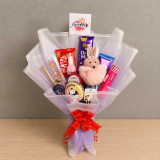 Friendship Day Surprise Bouquet with Chocolates & Beauty Essentials JNK-7633