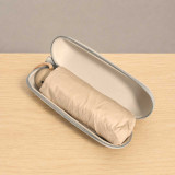 Beige Folding Umbrella with UV-Protection Black Inner Layer PWU-02