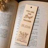 Personalized Teacher's Day Wooden Bookmark DKG-1494