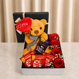 Teddy with Roses & Chocolates Gift Box