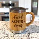 Best Brother Ever Engraved Bamboo Mug DKG-1577
