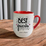 Best Friends Forever Personalized Red Handled Mug DKG-1578