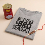 Best Bro T-Shirt with Rakhi & Sweets Gift Combo for Brother JNK-7699