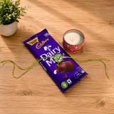 Rakhi Gift Combo with Chocolate & Candle JNK-7703