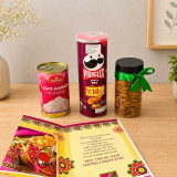 Elegant Raksha Bandhan Gift Set with Snacks & Nuts SK-3379