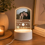 Personalised Acrylic Music Plaque Lamp with Printed Photo SK-3425