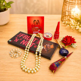 Festive Teej Celebration Gift Set with Amul Chocolate & Pearl Necklace JNK-7757