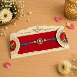 Traditional Blue Thread Floral Rakhi