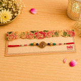 Divine Blessings Om Rakhi with Colorful Beads RT-1157