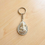 Ganesh & Om Silver-Tone Keyring