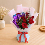 Romantic Red Rose & Chocolate Bouquet SK-3460