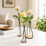 Three-Piece Wooden Base Flower Tube Set WP-63