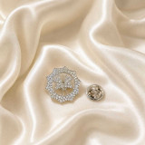 Sparkling Nepal Map Cross Brooch KB-14