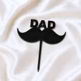 Black Acrylic DAD Mustache Topper SK-3502