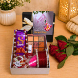 Teej Gift Box with Accessories, Chocolate & Roses JNK-7835