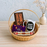 Dark Chocolate, Mug & Rakhi Gift Set DKG-1662