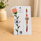 Multicolor Floral Rakhi with Card RT-1180