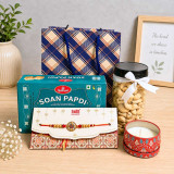 Traditional Multicolor Rakhi & Sweet Gift Hamper SK-3506
