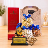 Premium Dad’s Gift Hamper with Showpiece & Nuts SK-3508