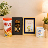 Best Dad Ever Personalized Gift Hamper With Nuts & Frame SK-3518