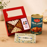 Drynuts, Gulab Jamun, Rakhi Gift Set DKG-1673