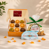 Traditional Rakhi, Sweets & Nuts Hamper