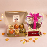 Mixed Dry Nuts, Rakhi & Sweets Gift Set