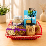 Father's Day Healthy Treat Hamper with Personalized Mug JNK-7879