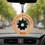 Personalized God Is Always There Wooden Car Charm WP-86