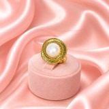 Vintage-Inspired Chunky Halo Ring