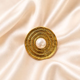 Chunky Circular Pearl Statement Ring