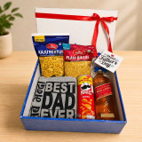Best Dad Ever Gift Hamper With Whisky & Snacks SK-3530