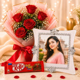 Red Rose Bouquet With Frame Gift Set DKG-1762