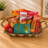 Green Tea, Pomegranate Juice & Wellness Gift Hamper With Namkeen SK-3546