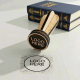 Wooden Laser Cut Stamp with Logo Engarved JNK-7905