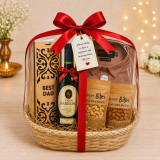 Red Wine 750ml with T-Shirt & Dry Nuts Gift for Dad JNK-7919
