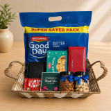 Dad & Mom Gift Basket with Wallet, Cookies & Dry Nuts JNK-7934
