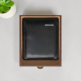 Personalized Wallet With Wooden Box Gift Set