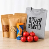Dad Gift Combo with T-Shirt, Dry Nuts, Horlicks & Pomegranate JNK-7962