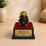 Personalized Ganesh Statue on Wooden Base for Dad JNK-7970