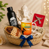 Best Dad Vacuum Bottle, Dry Nuts & Ganesha Gift Hamper SK-3663