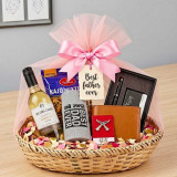 Best Dad T-Shirt, Pen With Cardholder & Namkeen Gift Hamper SK-3671
