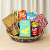 Snacks Gift Basket with Sugar-Free Biscuits, Rakura Tea & Dhaka Topi JNK-8014