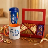 Dry Nuts with Chocolate, Horlicks & Mug Gift for Dad JNK-8015