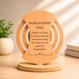 World’s Best Dad Personalised Wooden Date Plaque SK-3715