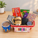 Tihar Gift with Dhaka Topi, Mug, Candle & Wallet for Brother JNK-8082