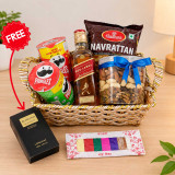 Tihar Gift with Red Wine 200ml, Snacks & Dry Nuts JNK-8084
