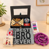 Bhai Tika Gift with Dry Nuts, T-Shirt & Candle JNK-8090