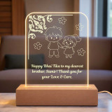 Happy Bhai Tika Personalized Acrylic Lamp for Brother SK-3815
