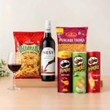 Red Wine 750ml with Snacks Gift Combo JNK-8157